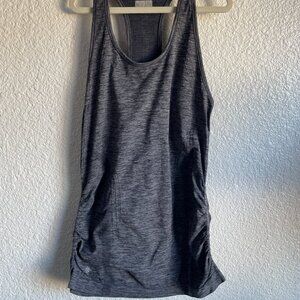 Athleta Grey Racerback tank top with cinched sides